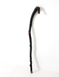 vintage rustic wood walking stick
