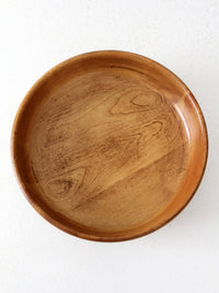 vintage footed wood bowl