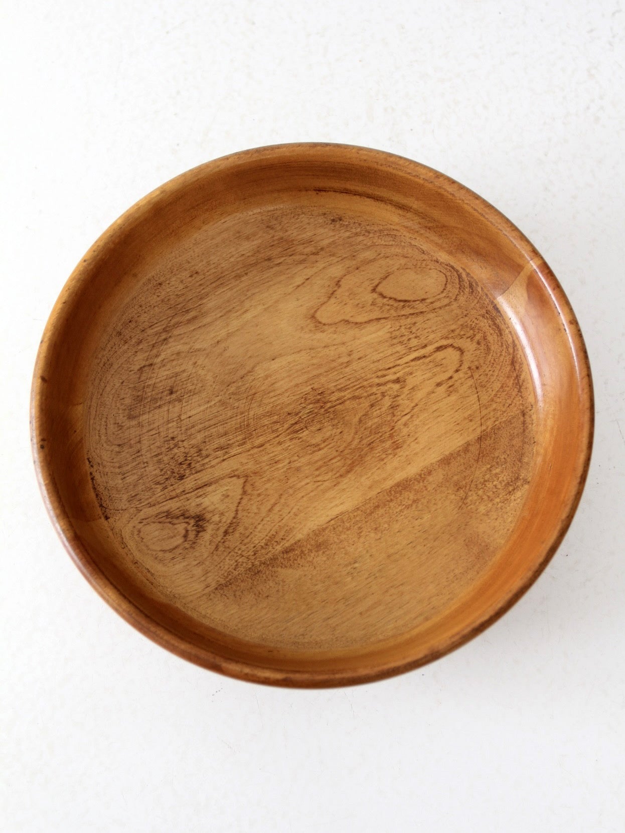 vintage footed wood bowl