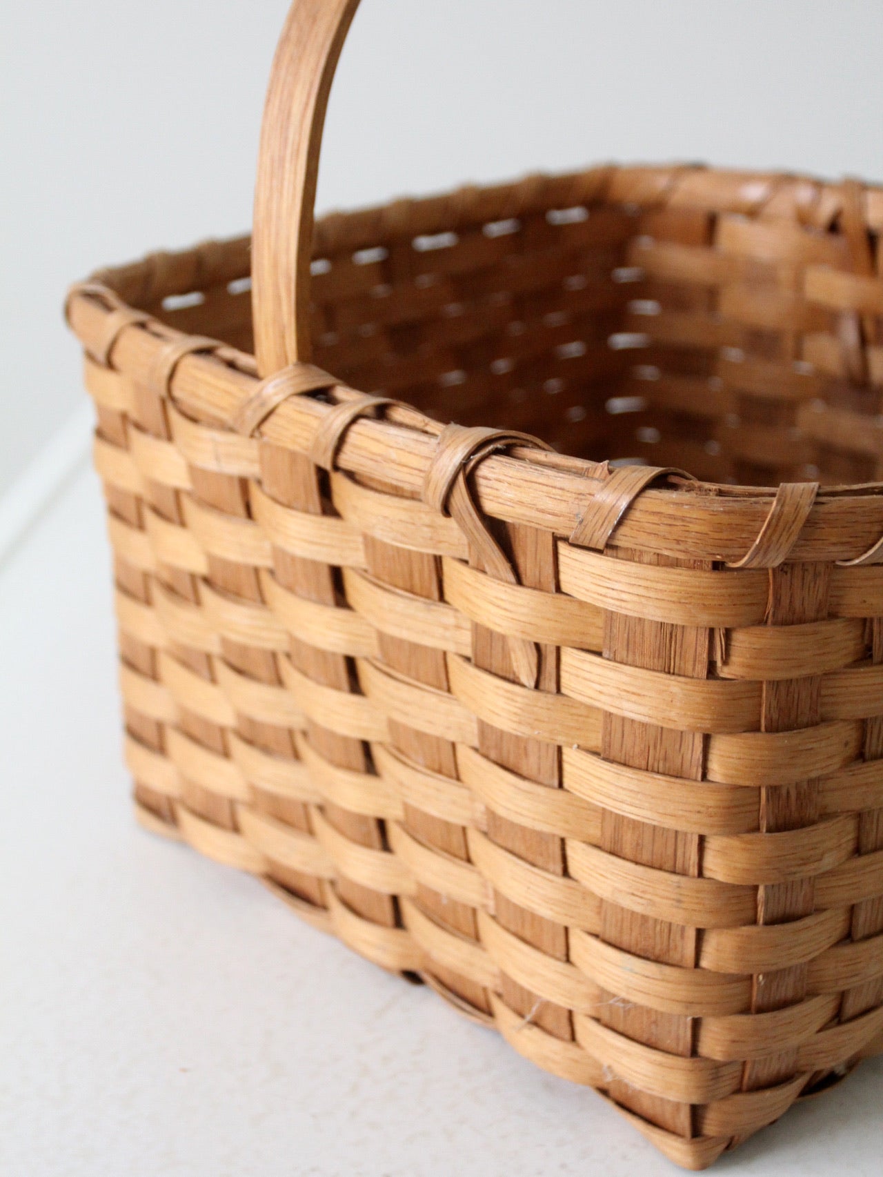 vintage splint weave basket