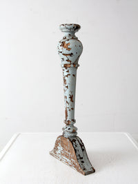 antique distressed blue baluster fragment