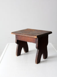 antique wooden footstool