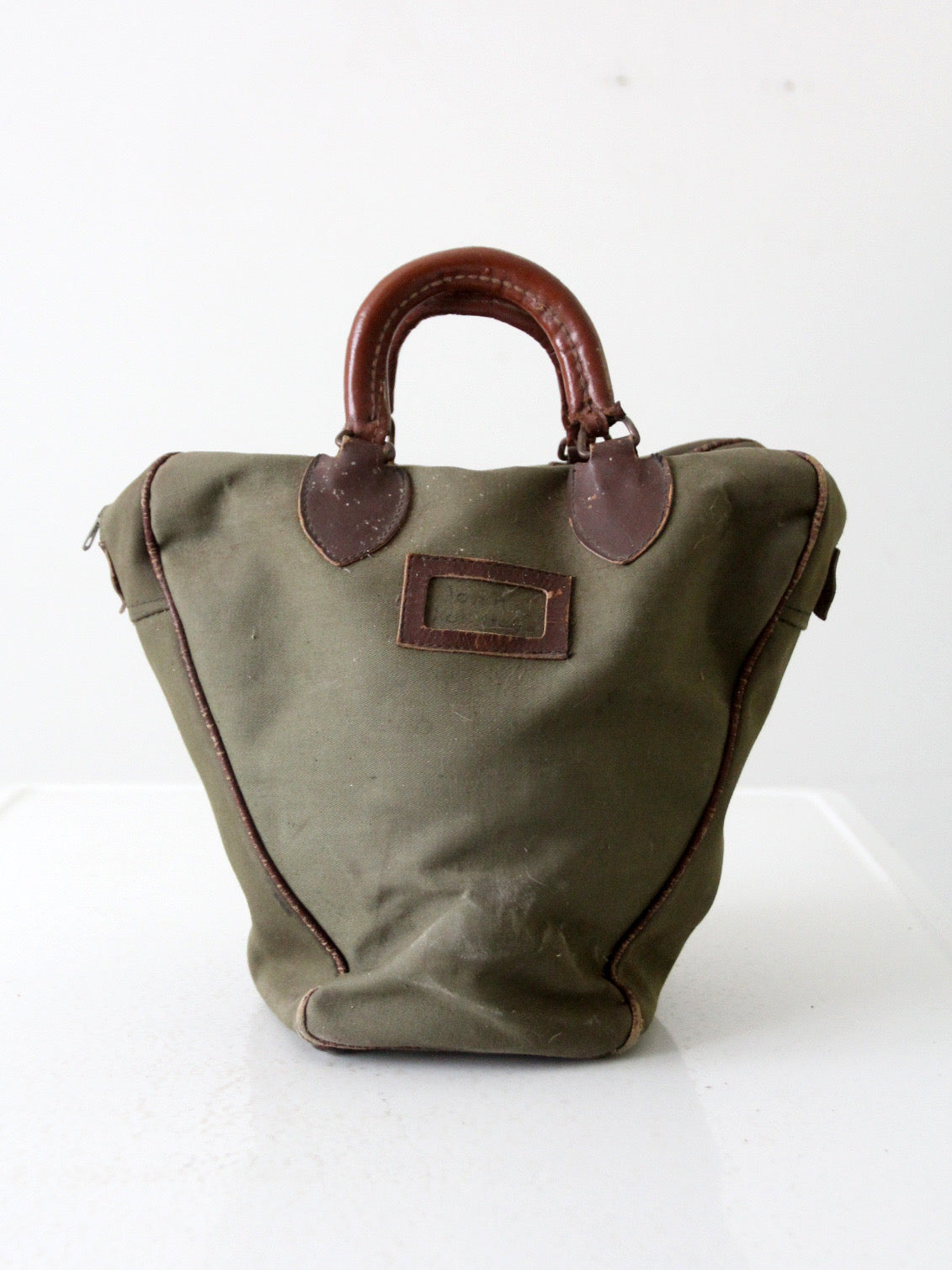 mid-century Ebonite 16 lb bowling ball with bag