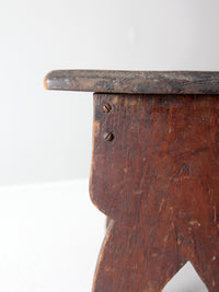 antique wooden footstool