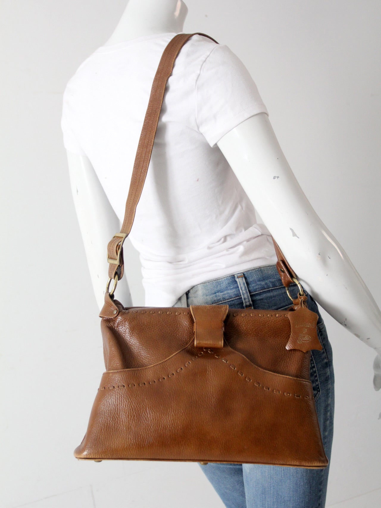 vintage Justin leather shoulder bag