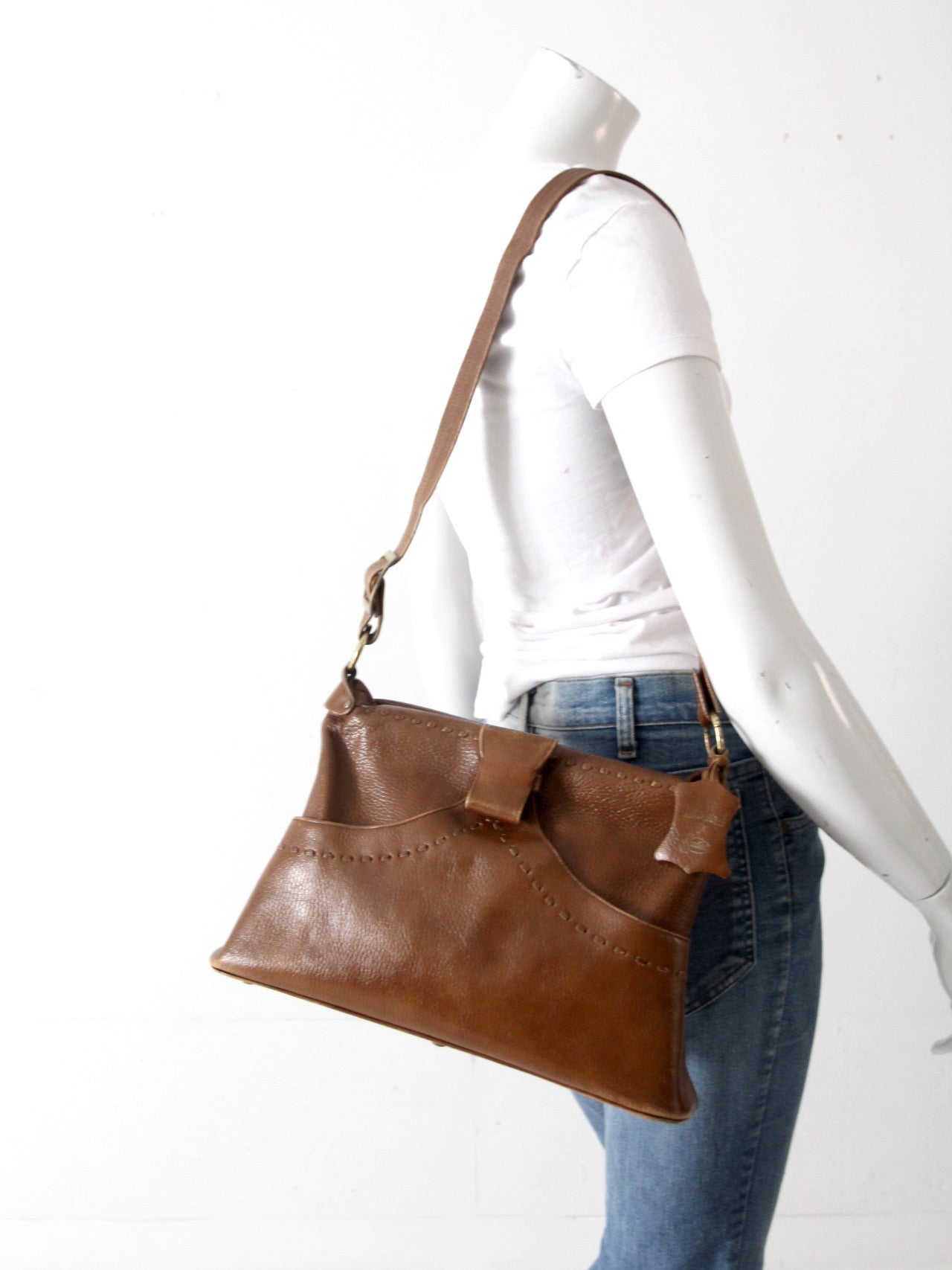 vintage Justin leather shoulder bag