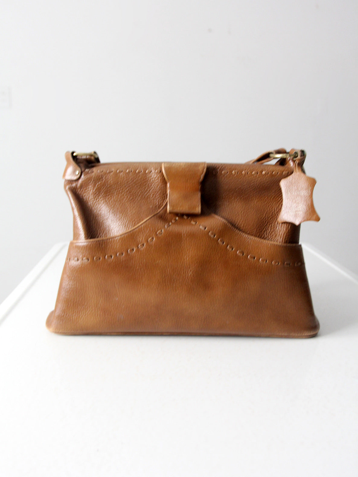 vintage Justin leather shoulder bag
