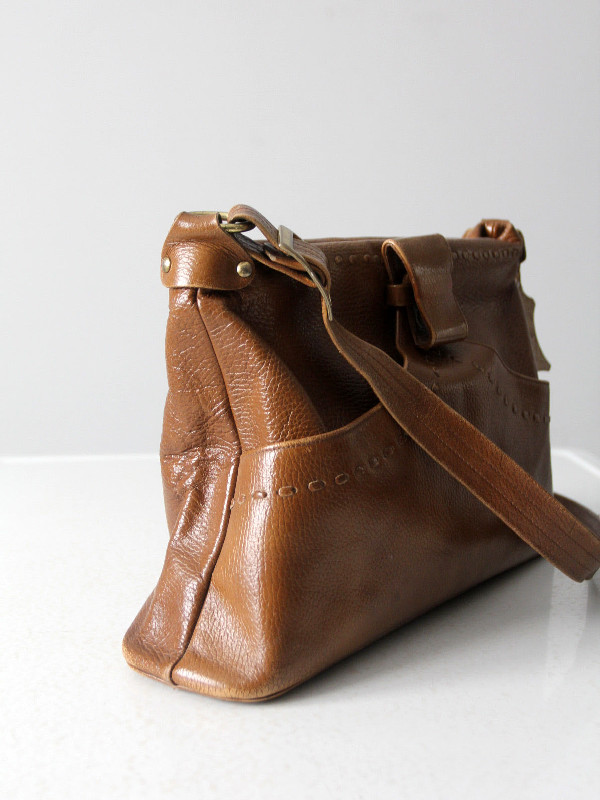 vintage Justin leather shoulder bag