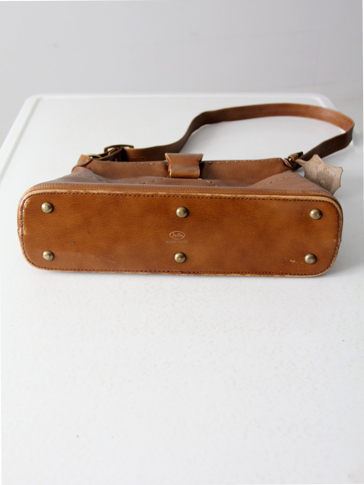 vintage Justin leather shoulder bag