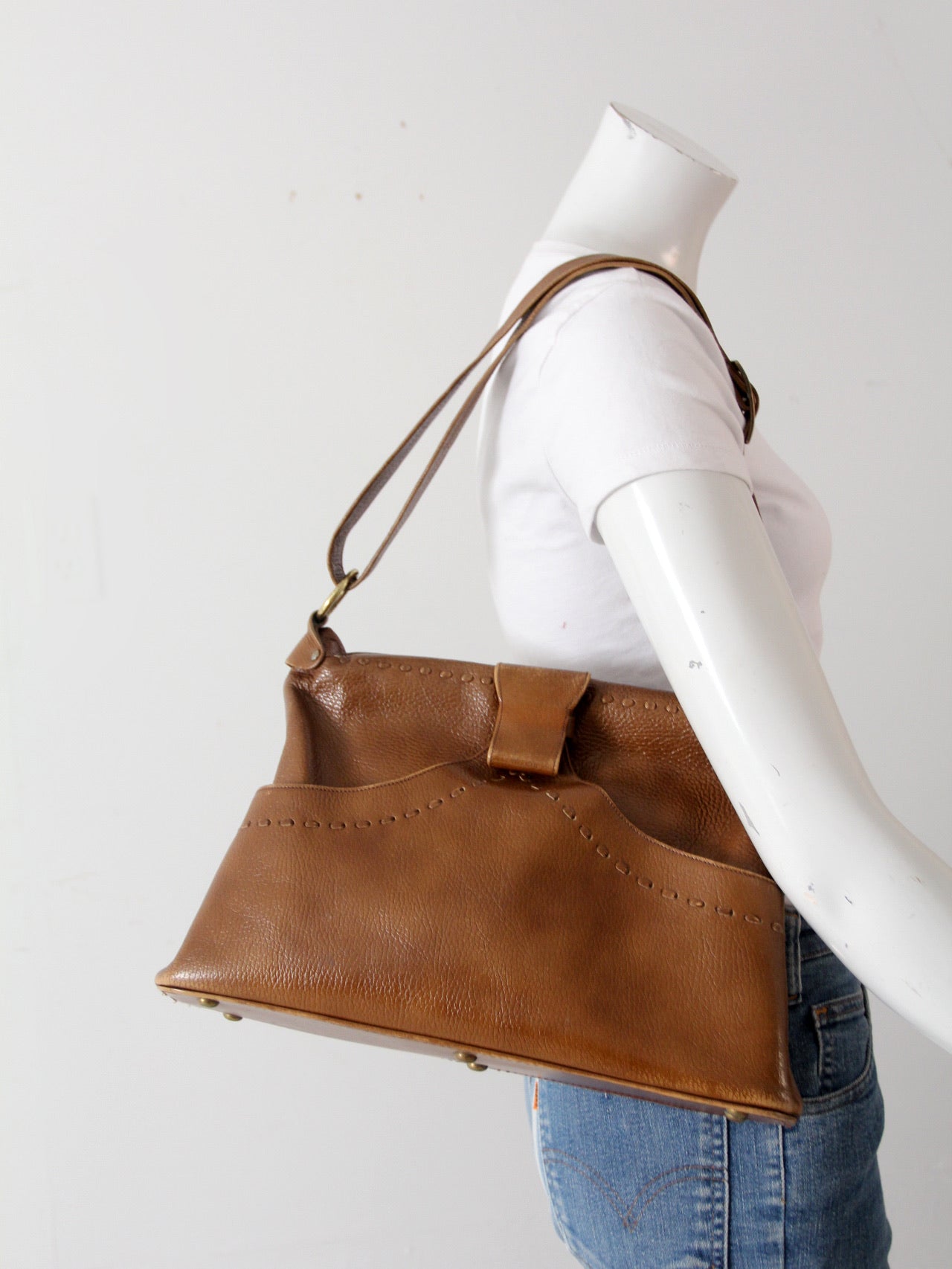 vintage Justin leather shoulder bag