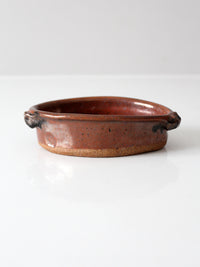 vintage studio pottery oval bowl