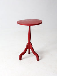 vintage red pedestal table