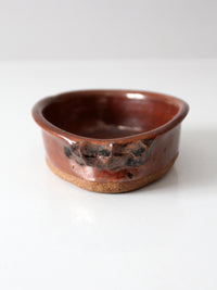 vintage studio pottery oval bowl