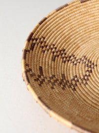 vintage woven basket bowl