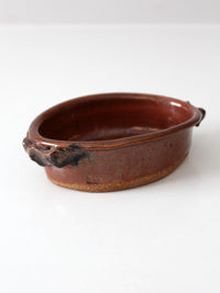 vintage studio pottery oval bowl