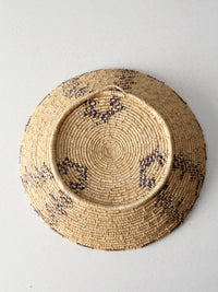 vintage woven basket bowl