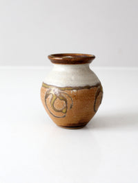 mid-century Bonnie Staffel pottery vase