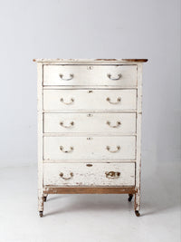 antique white highboy dresser
