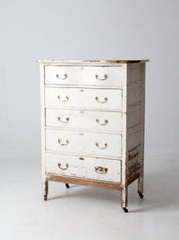 antique white highboy dresser