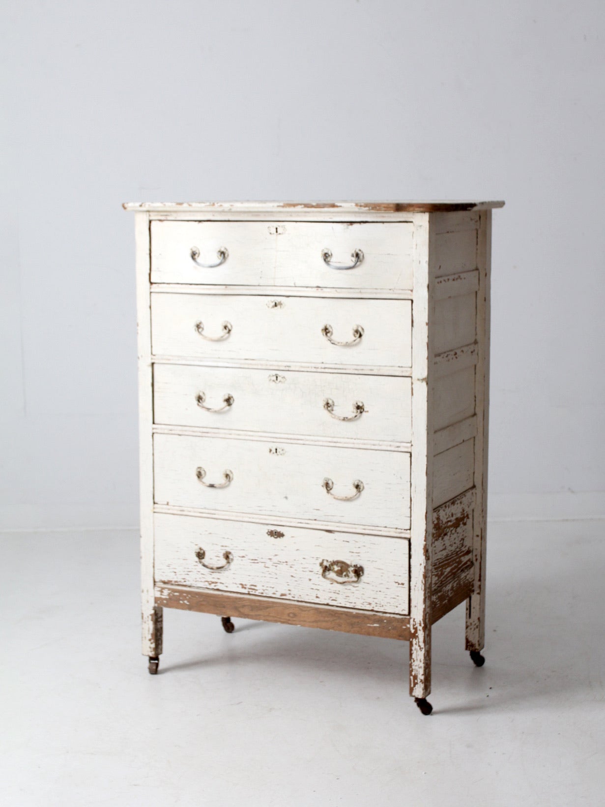 antique white highboy dresser