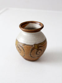 mid-century Bonnie Staffel pottery vase