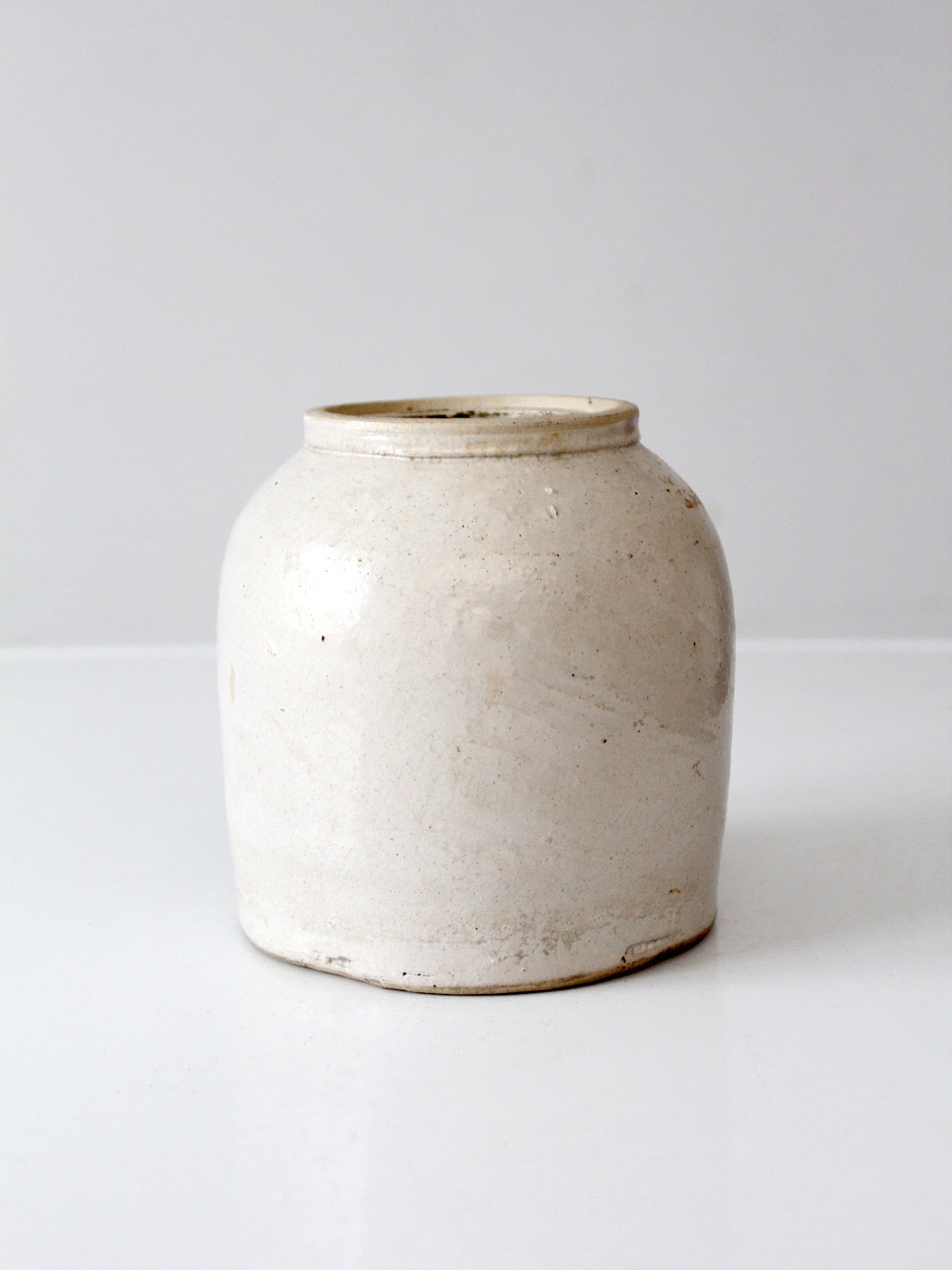 antique stoneware crock jar