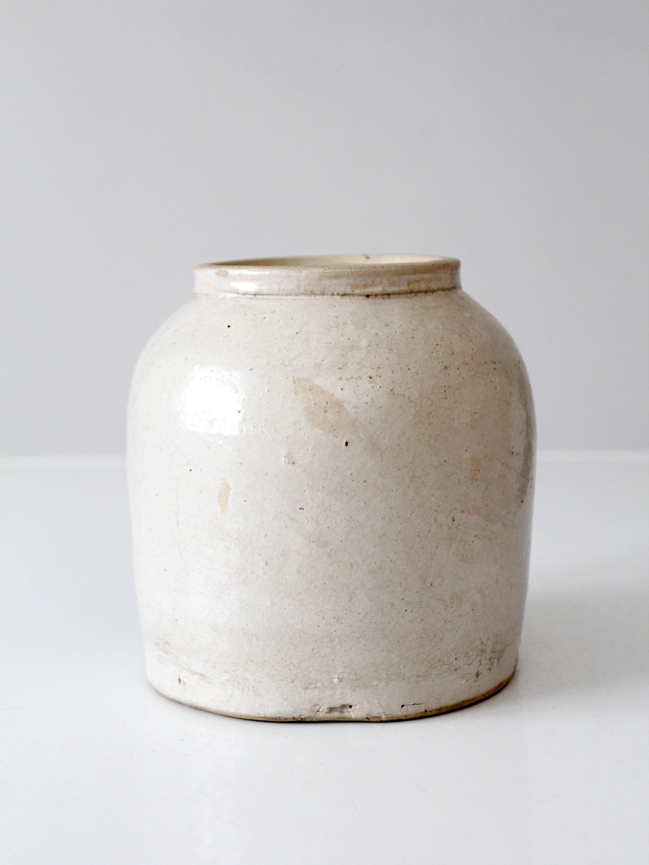 antique stoneware crock jar