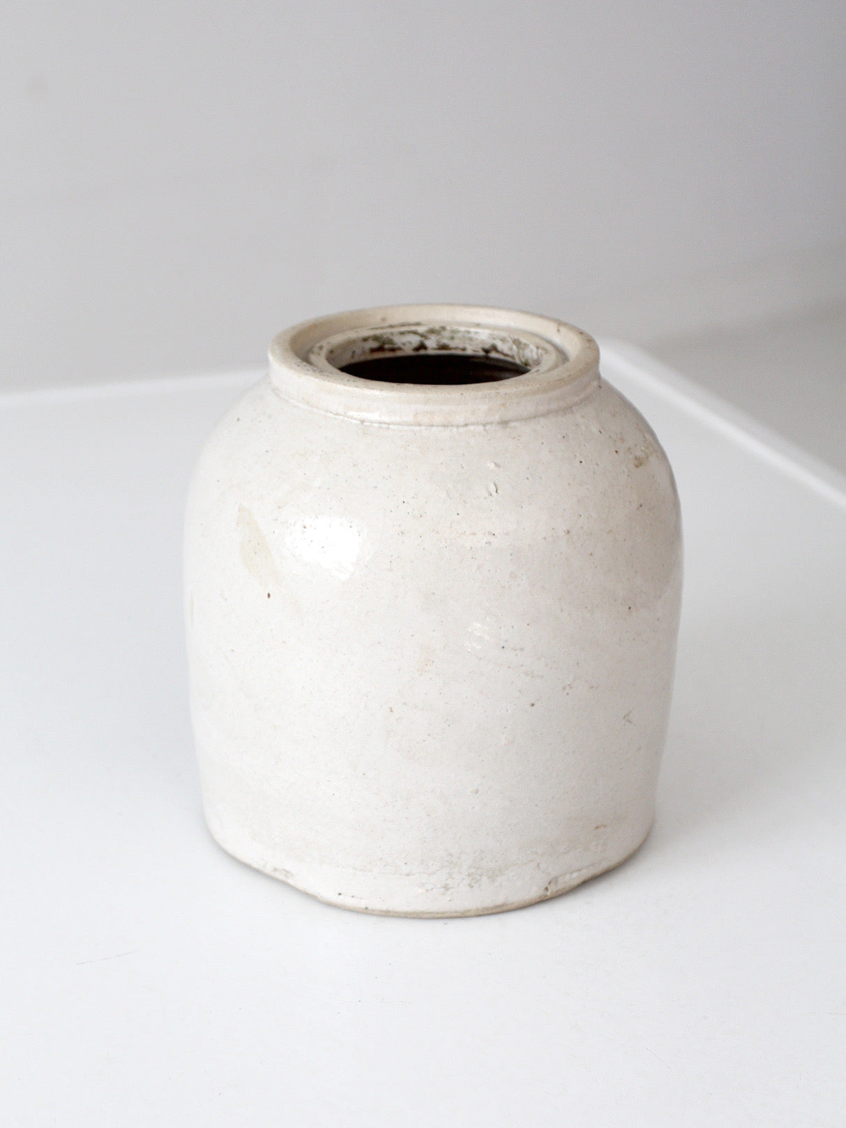 antique stoneware crock jar