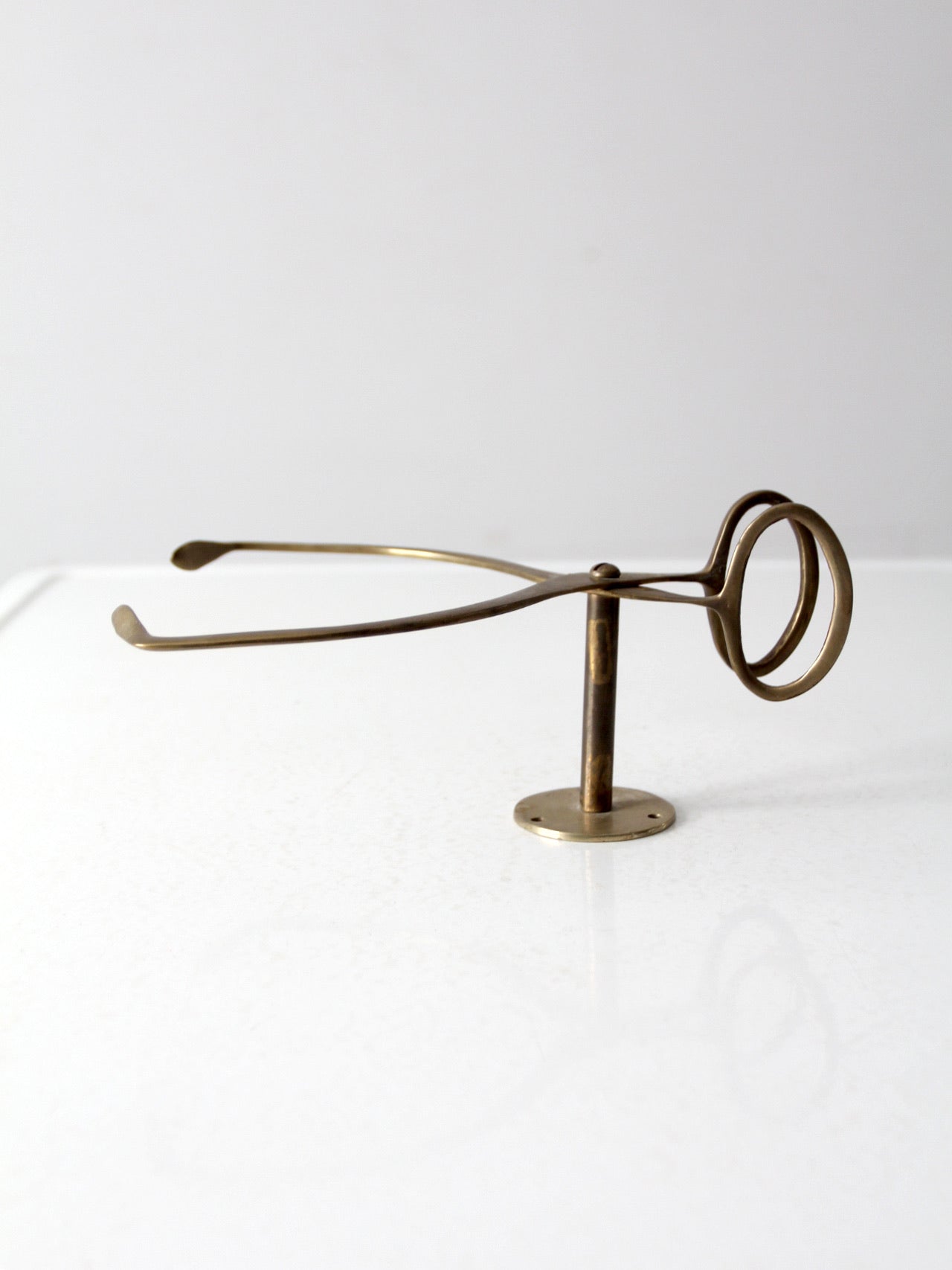 antique brass wall mount ice block tongs