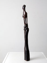 mid-century sculpture woman with child