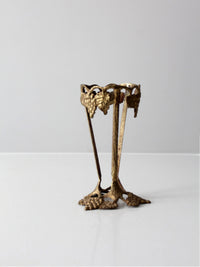 vintage brass grapevine stand