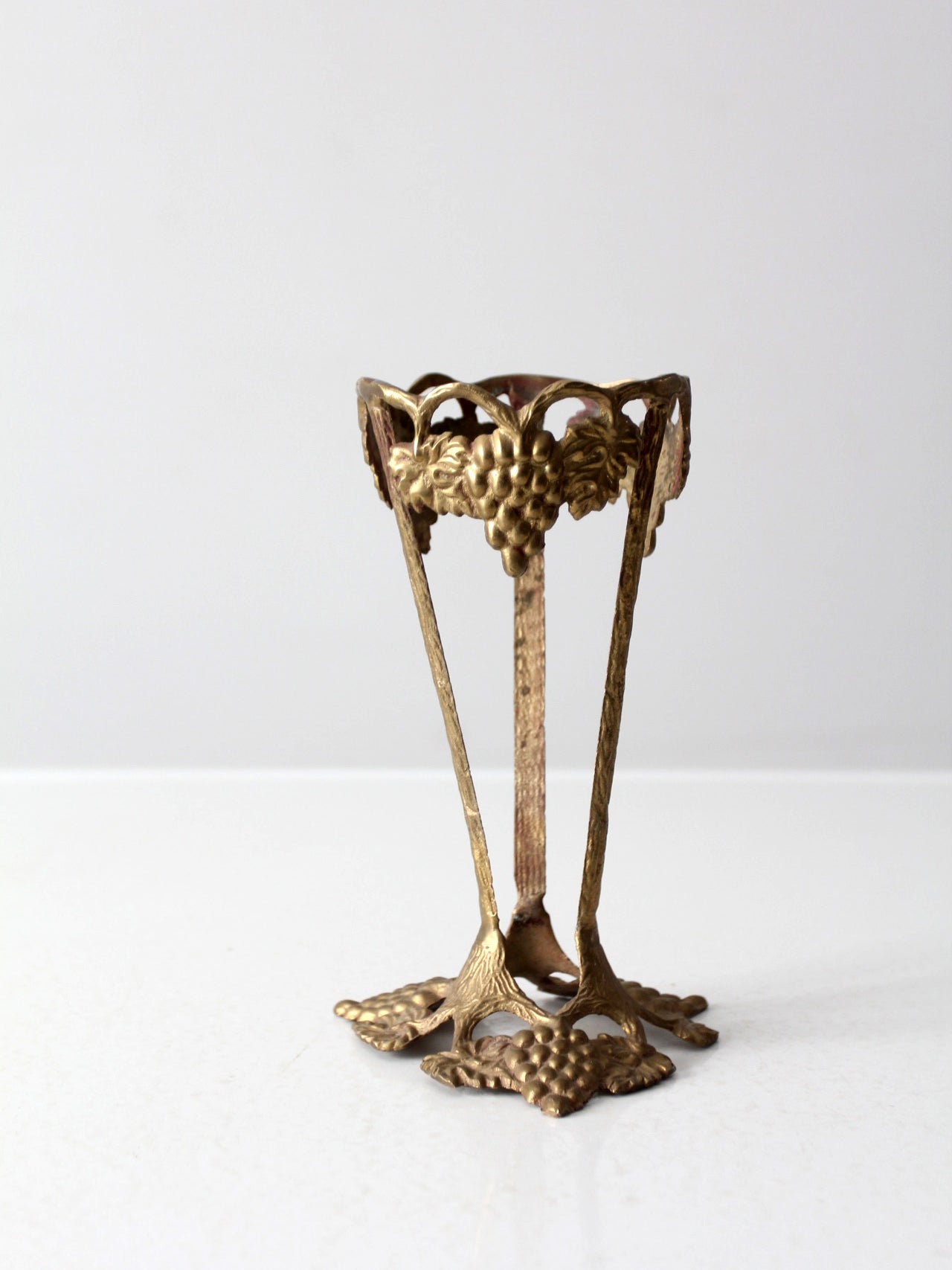 vintage brass grapevine stand