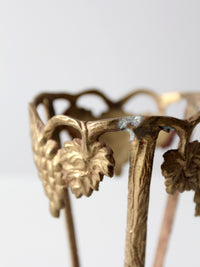 vintage brass grapevine stand