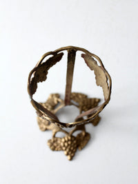 vintage brass grapevine stand