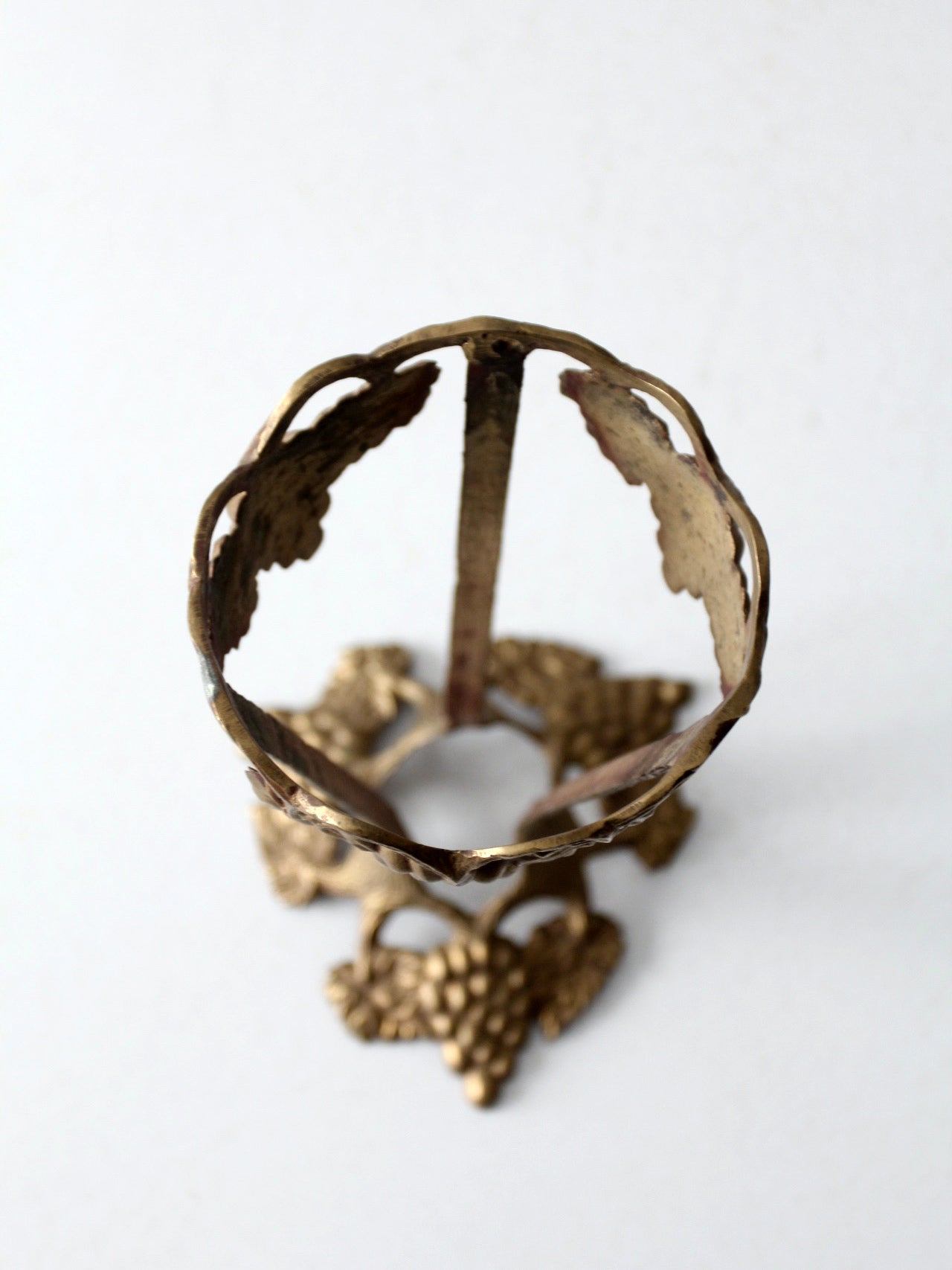 vintage brass grapevine stand