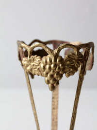 vintage brass grapevine stand