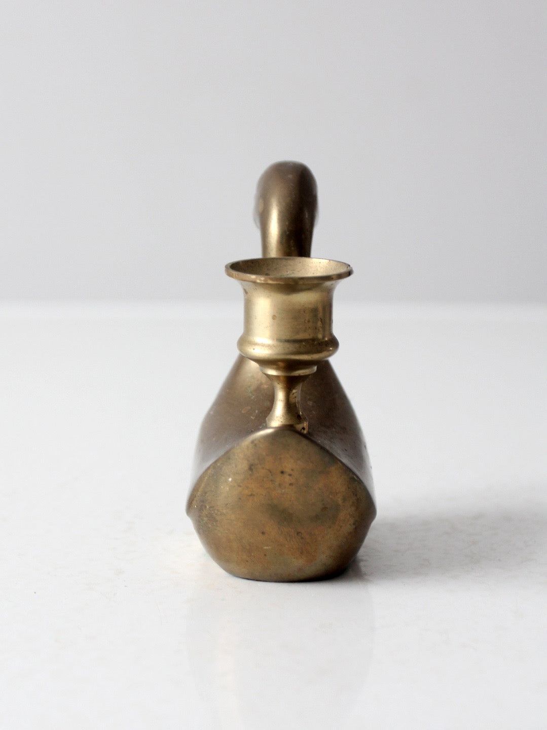 vintage brass duck candlestick holder