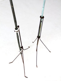 antique American lightning rods pair