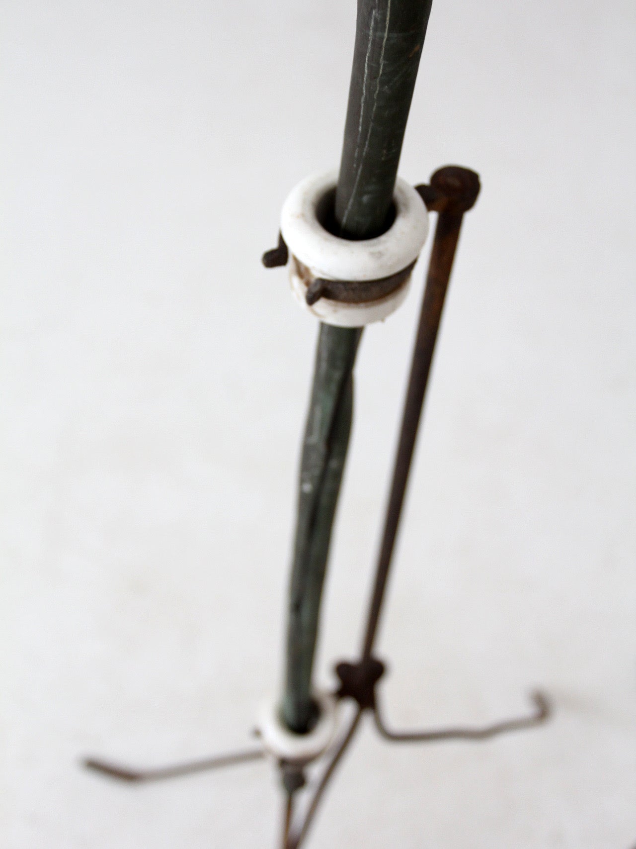 antique American lightning rods pair