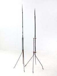 antique American lightning rods pair