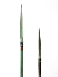 antique American lightning rods pair