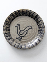 vintage studio pottery hanging plate