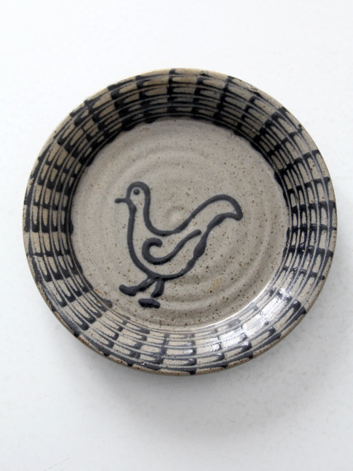 vintage studio pottery hanging plate