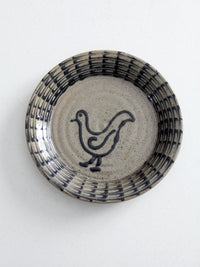 vintage studio pottery hanging plate