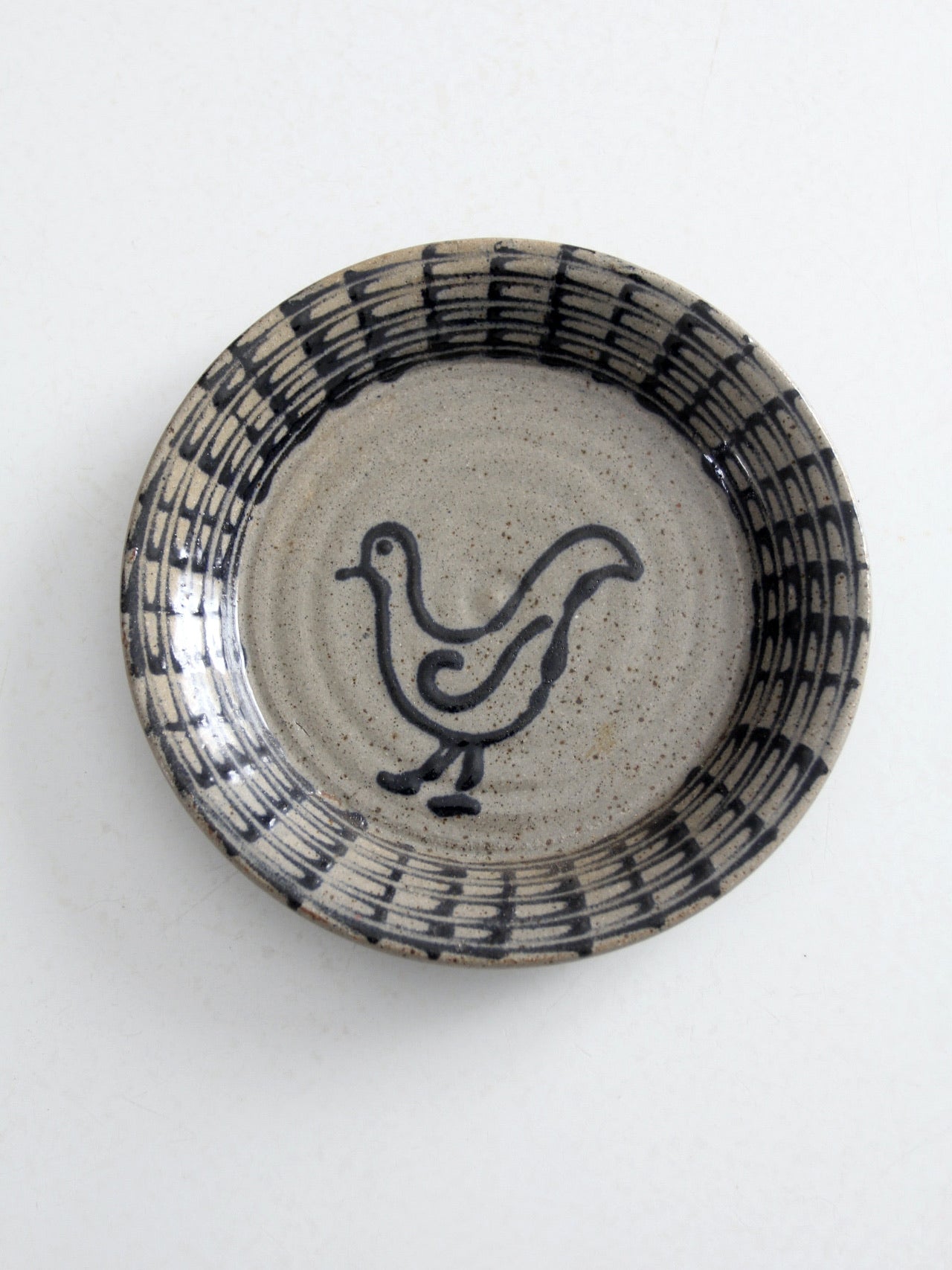 vintage studio pottery hanging plate