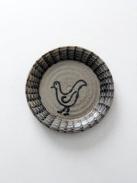 vintage studio pottery hanging plate