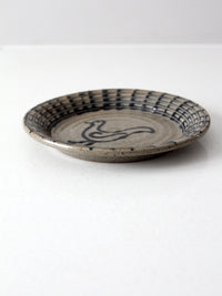 vintage studio pottery hanging plate