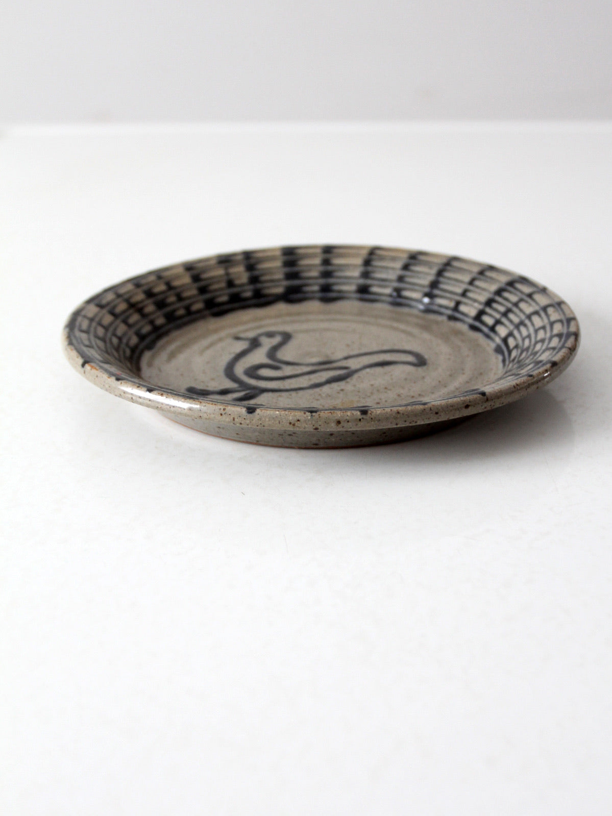 vintage studio pottery hanging plate