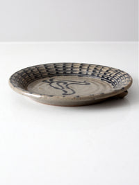 vintage studio pottery hanging plate