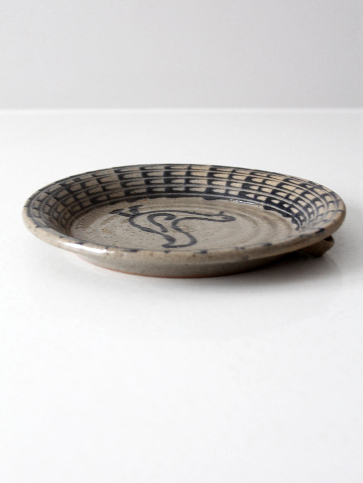 vintage studio pottery hanging plate